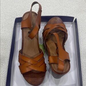 Madden Girl Tan Leather Sandals